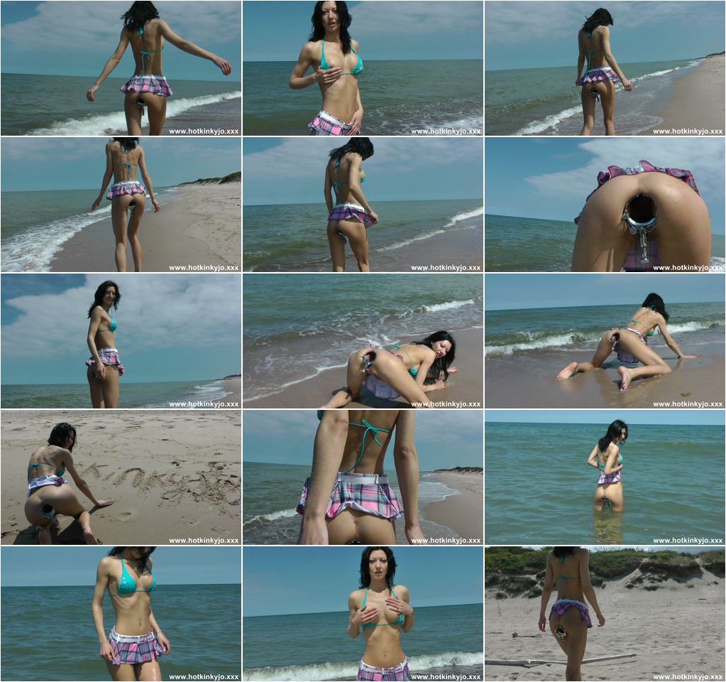 Huge Speculum Porn - Huge speculum in ass on public beach & sea inside ass â€“ Full ...